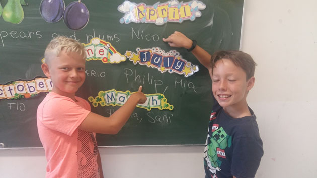 Sch&uuml;lerinnen am Englisch-Tagescamp Kalksburg