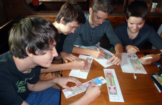 Unterstufe Projektarbeit am Englischcamp