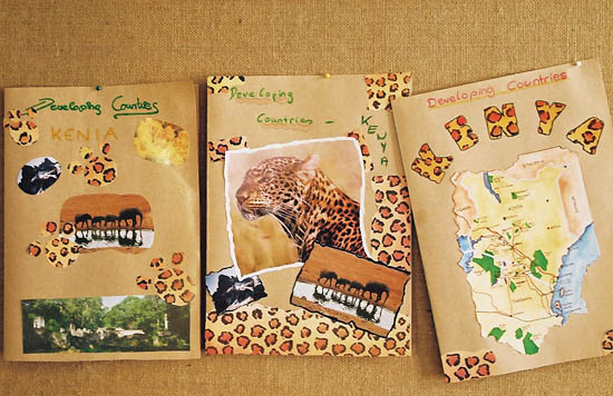 Arbeiten der Sch&uuml;ler Umschlag der Hefte