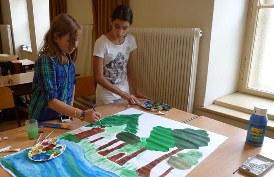 Englisch Workshop - Malen eines Posters