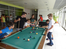 Sprachferien Freizeitbereich Billard, Tischtennis